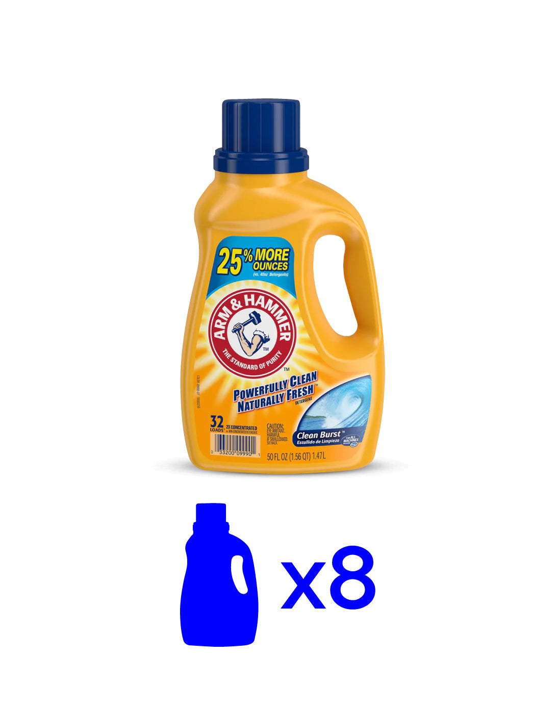 Arm & Hammer Detergente Liquido Baking Soda 8 x 1,47 L - Puntolimpieza